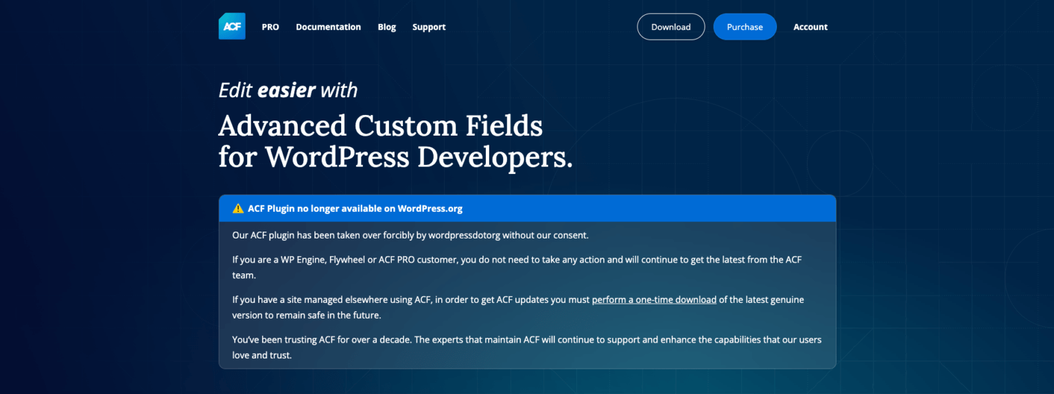 Scf Plugin Plugin-Update sorgt für Diskussionen – ACF wird heimlich durch SCF ersetzt