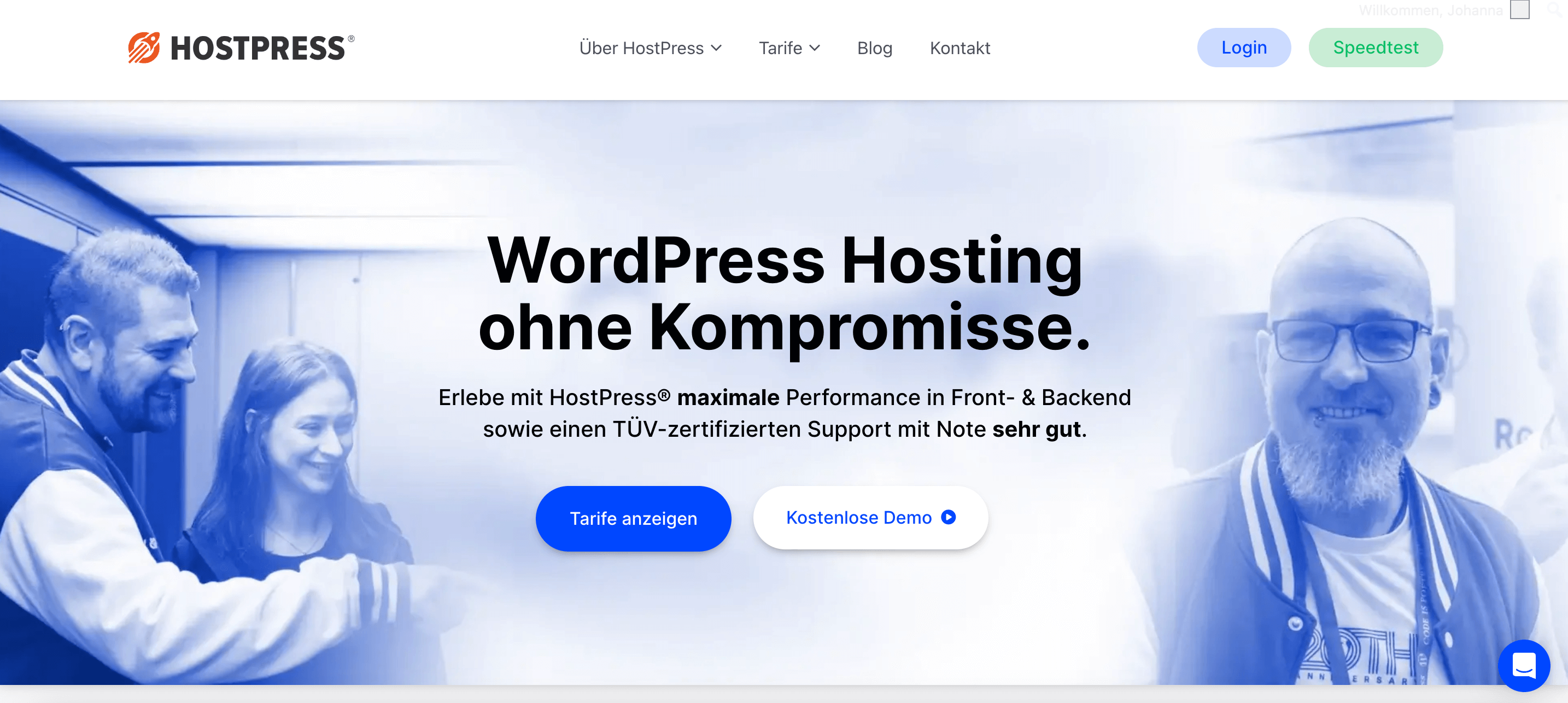 Die neue Webseite von HostPress