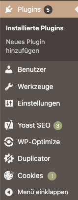 WP Duplicator im WordPress Dashboard
