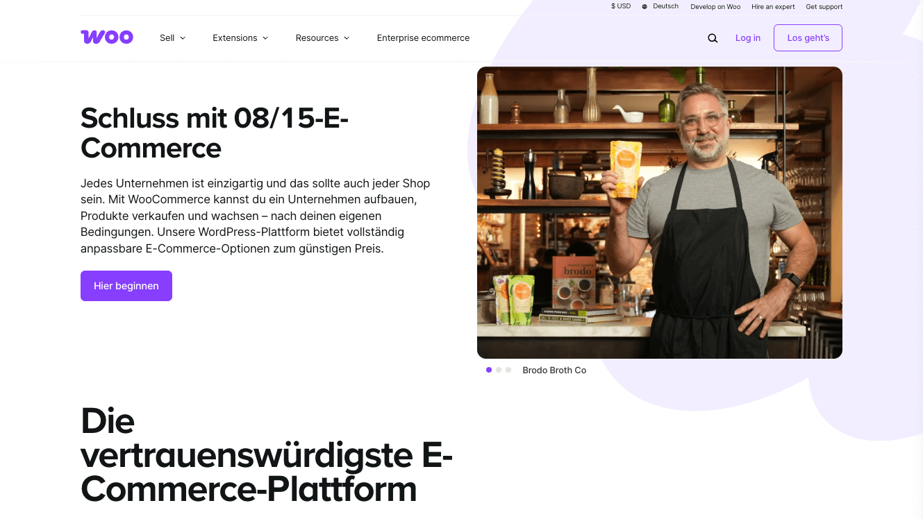WooCommerce Webseite