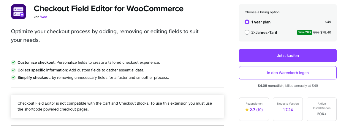 Checkout WooCommerce