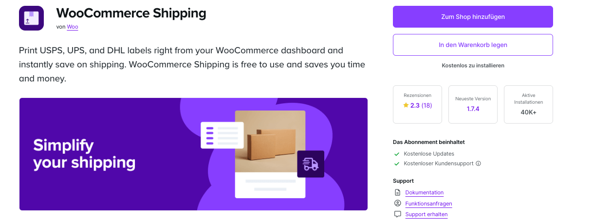 WooCommerce Shipping