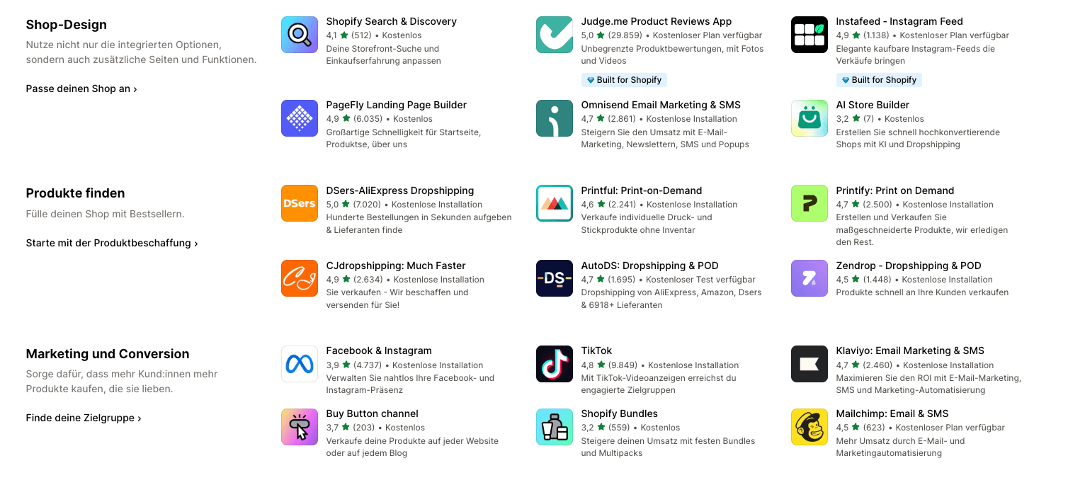 Shiopify App-Store
