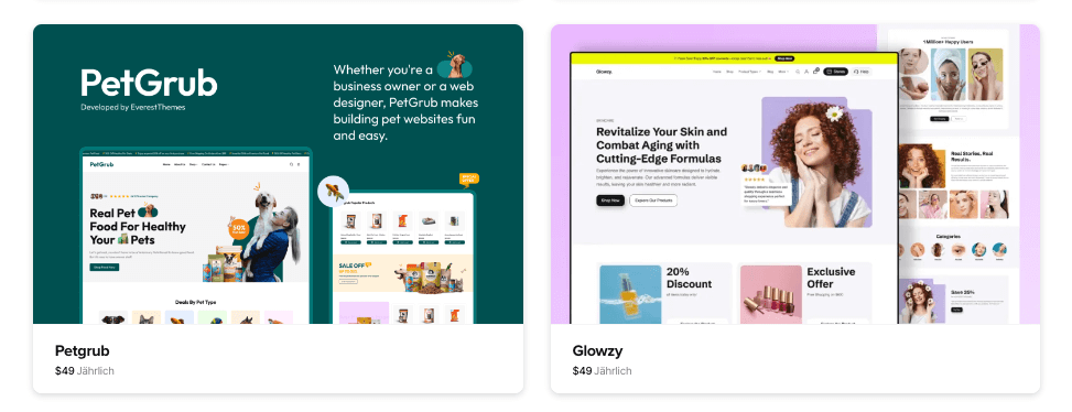 Spezielle Themes für WooCommerce