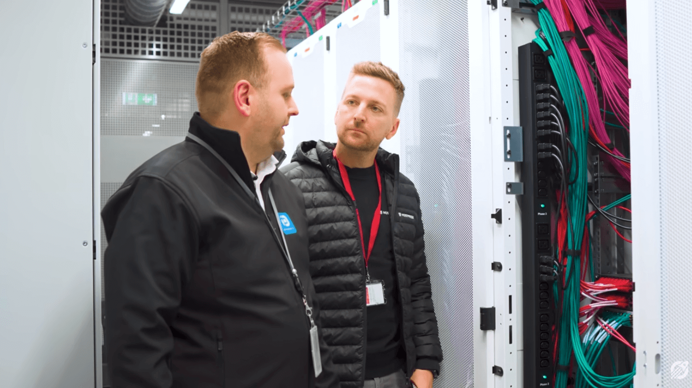 Michael Schinzel und Marcus Krämer im Rechenzentrum frankfurt 1