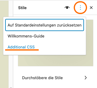 WordPress 6.2 – füge ein CSS hinzu