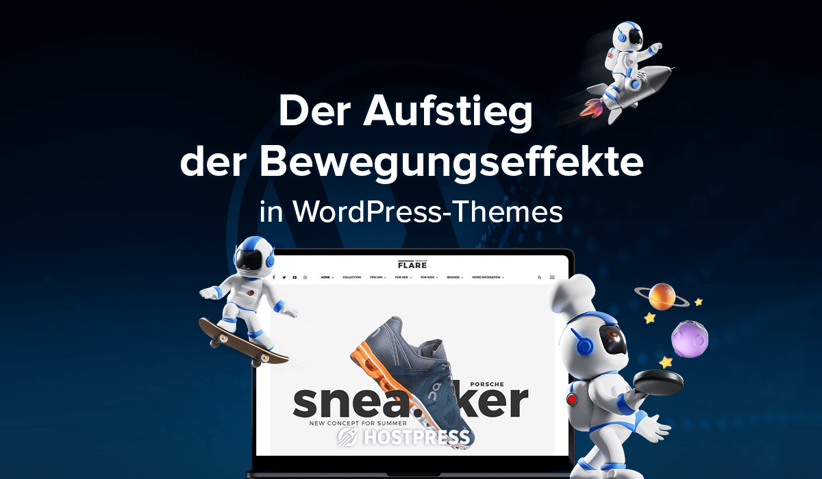 Beitragsgrafik Bewegungseffekte bei WordPress Themes