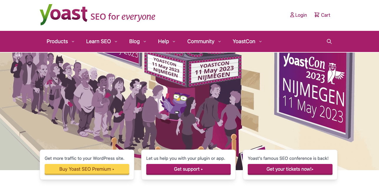 Das SEO Plugin yoast - die Homepage