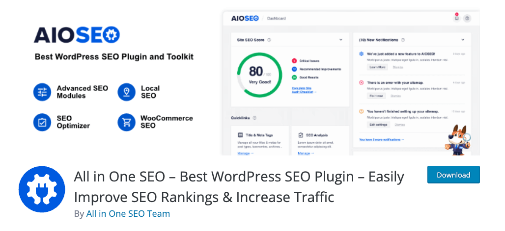 Das All in One Seo Plugin