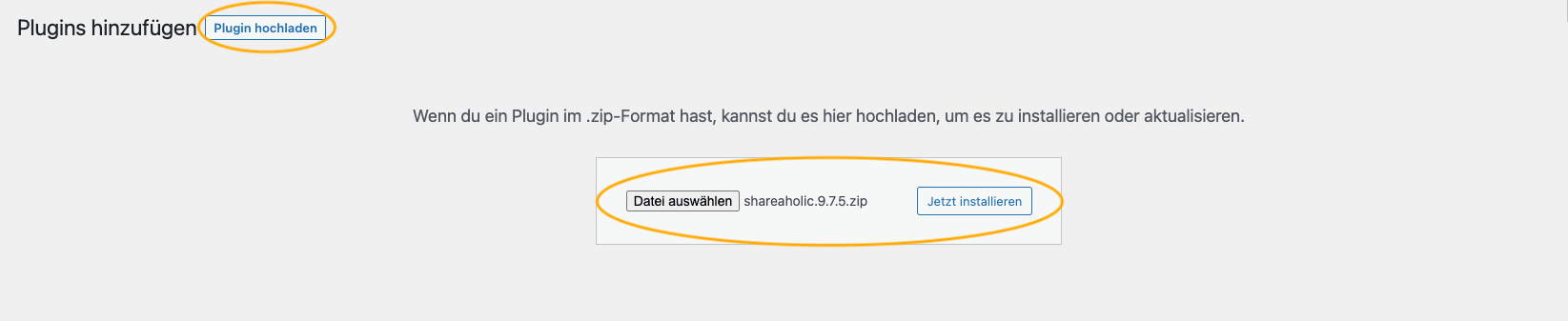 WordPress Plugin suchen, installieren und anwenden - so lädst du die zip Datei deines Plugins hoch