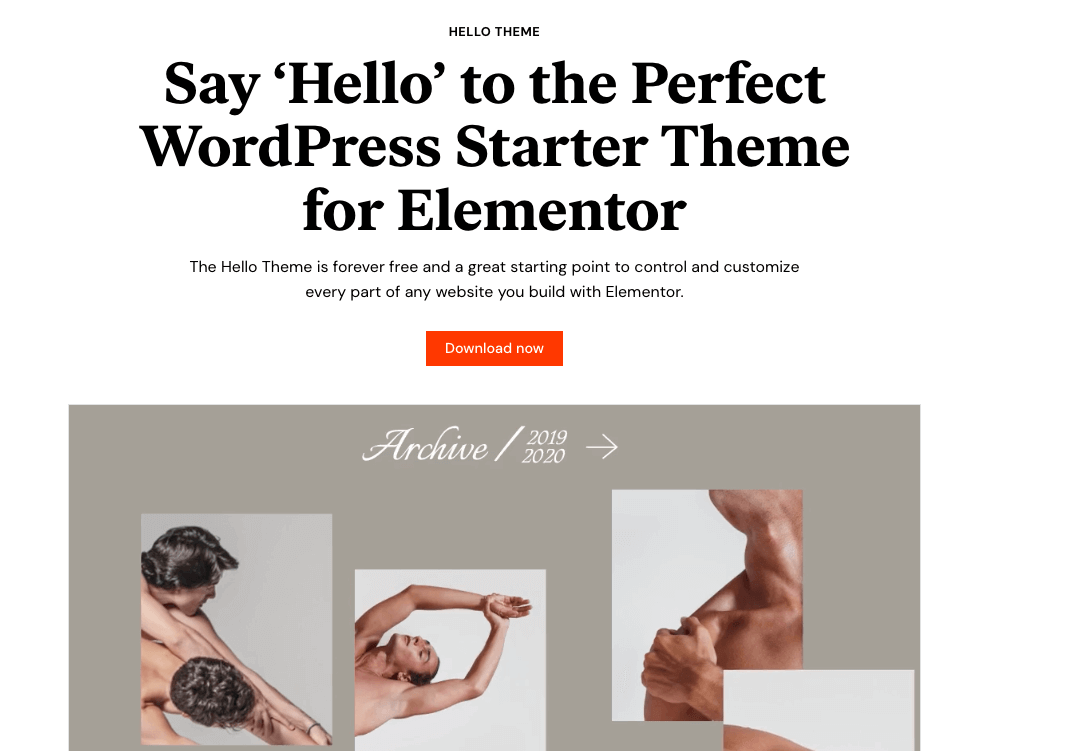 Hello Elementor Theme von Elementor