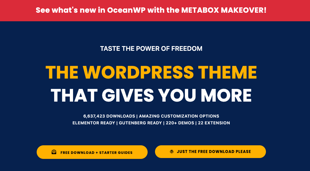 Ocean WP Theme für WodPress und Elementor