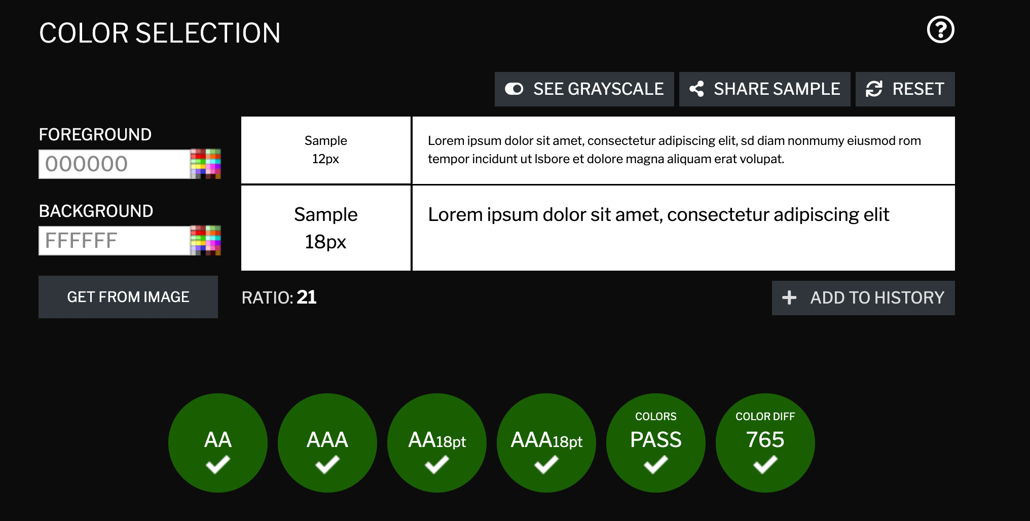 Der Contrast Checker überprüft deinen Kontrast auf deiner Webseite