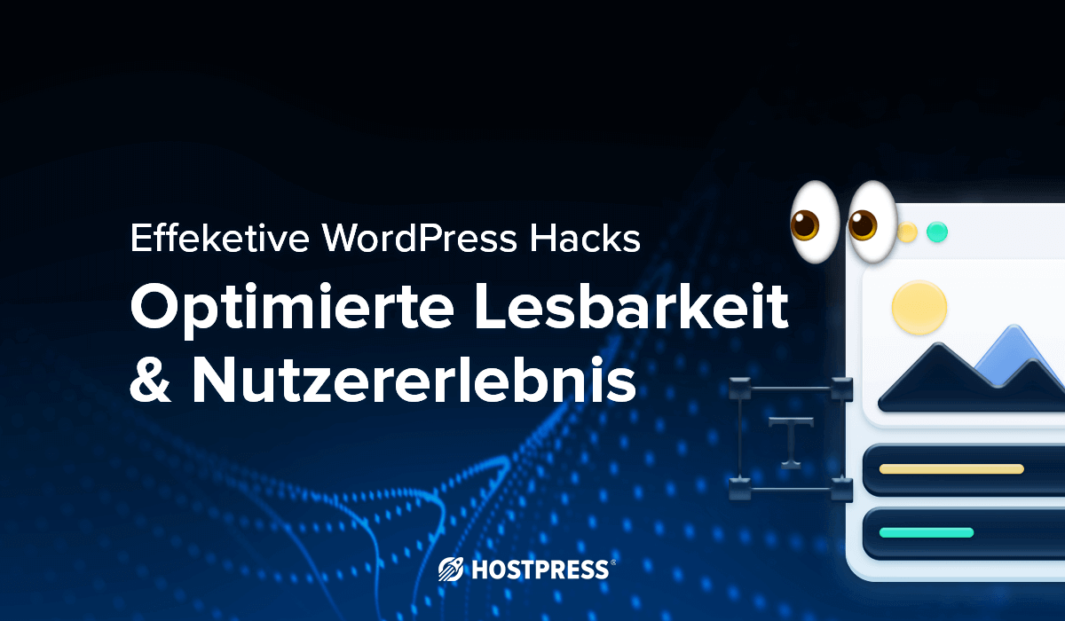 Beitragsgrafik – WordPress optimierte lesbarkeit und Nutzrerlebnis
