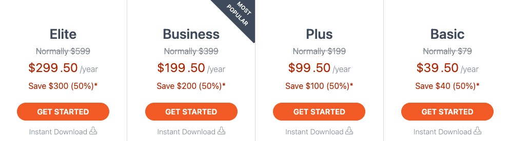 Formidable Preis-Übersicht.