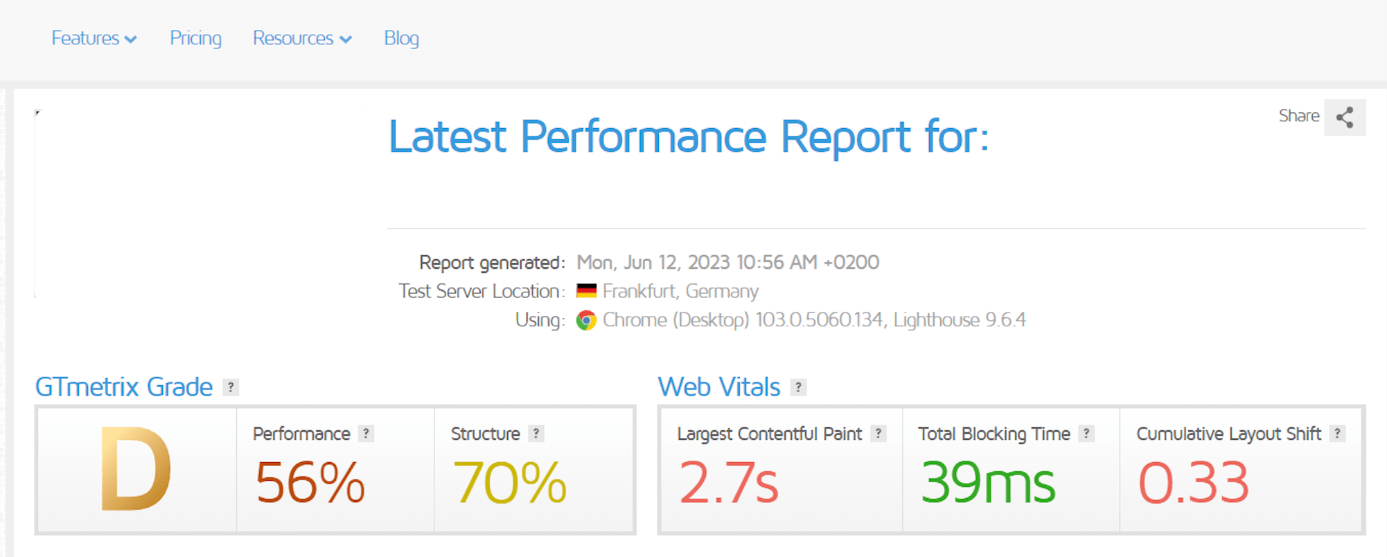 Gtmetrix Beispiel D Grade