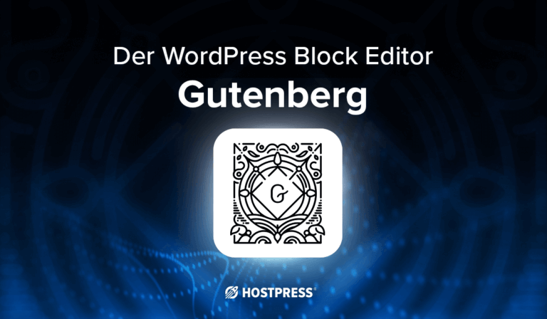 Beitrasgrafik mit Logo: Der WordPress Block Editor Gutenberg.