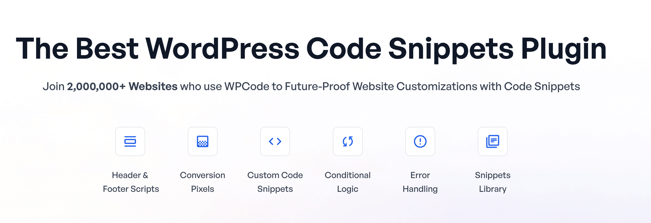 Startseite der WPCode Webseite