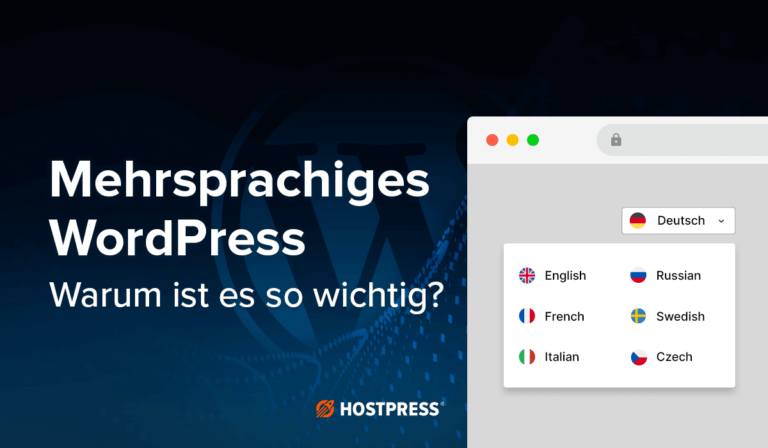 Beitragsgrafik – warum mehrsprachige WordPress Webseiten wichtig sind.