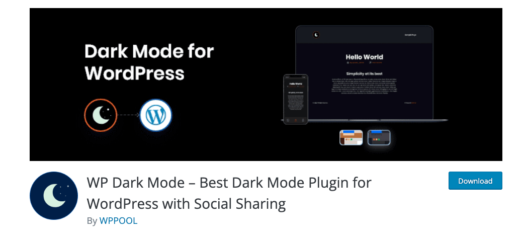Das WordPress Plugin WP Dark Mode für den Nachtmodus