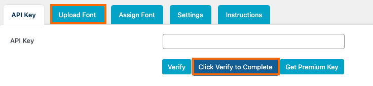 Einrichtung des Plugins Use Any Font
