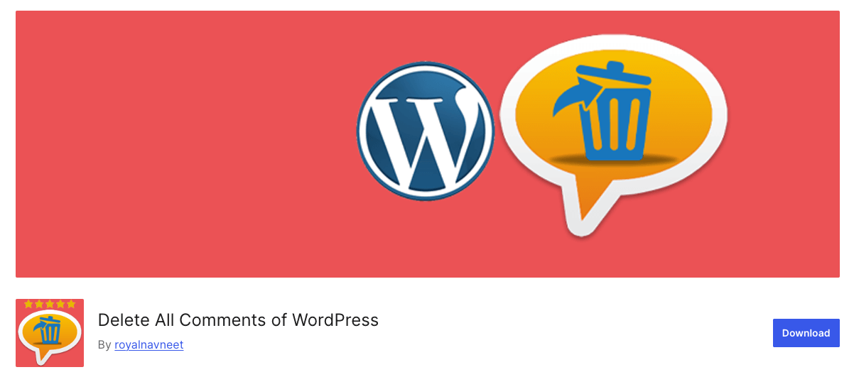 Plugin: Delete all comments