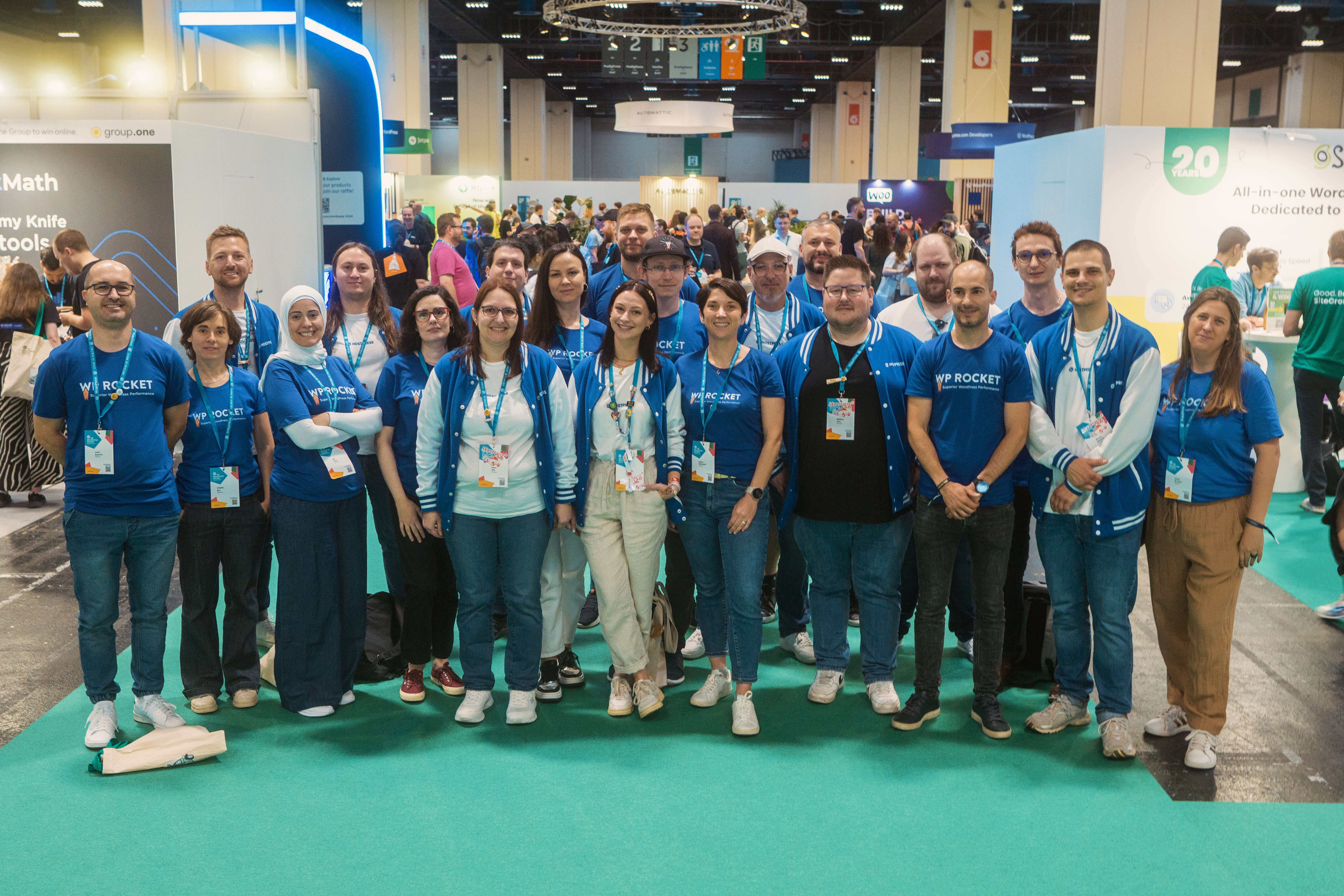 Das Team von WP Rocket und HostPress auf dem WordCamp Europe in Turin