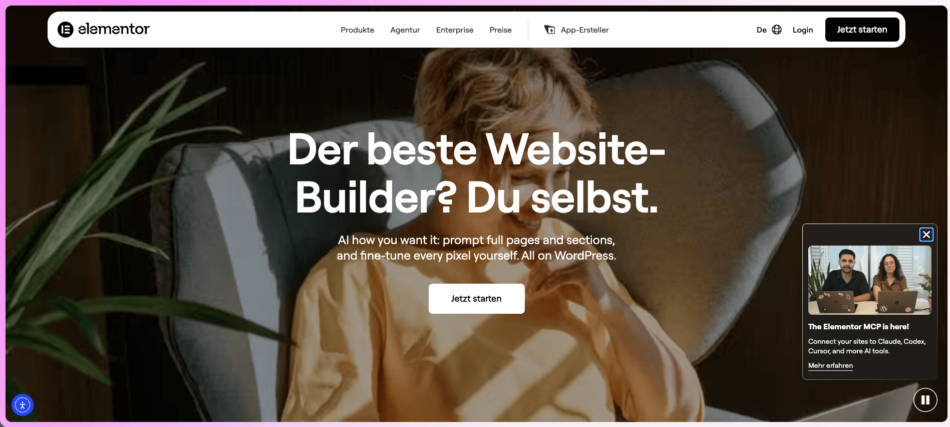 Elementor Webseite neu