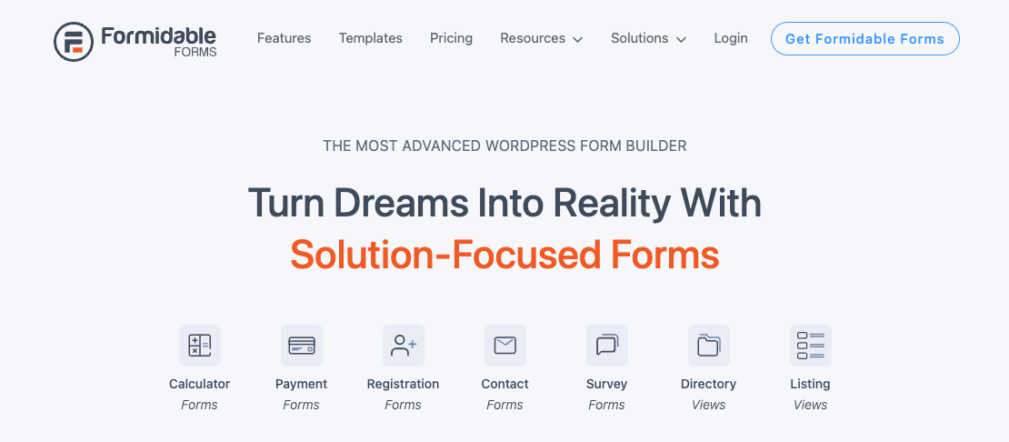 Formidable Forms Webseite