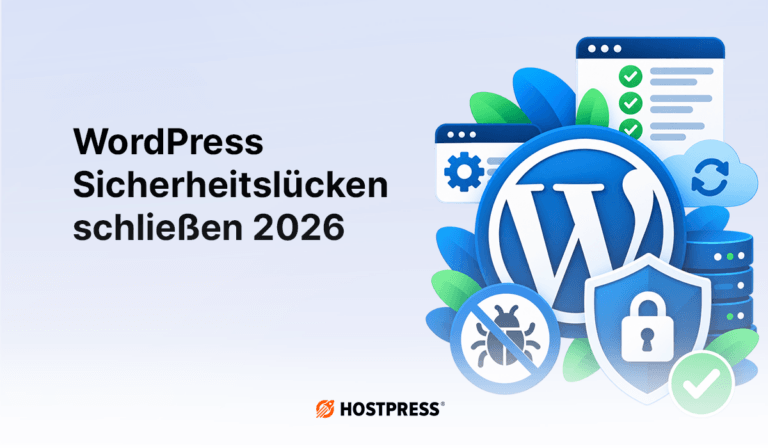 Beitragsgrafik – WordPress Sicherheitslücken 2026