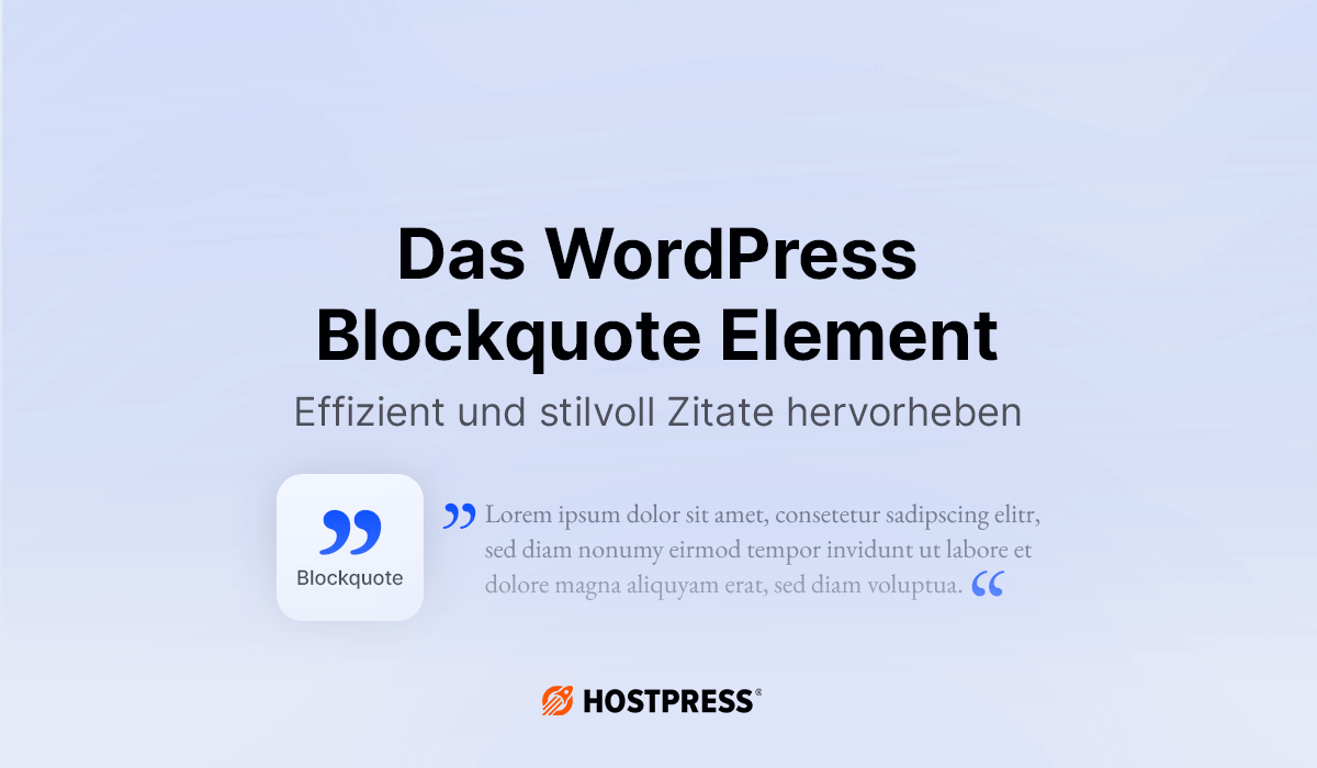 Beitragsgrafik – WordPress Blockquote Element