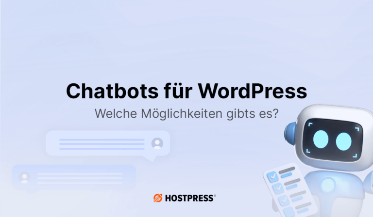 Beitragsgrafik – Chatbots für WordPress