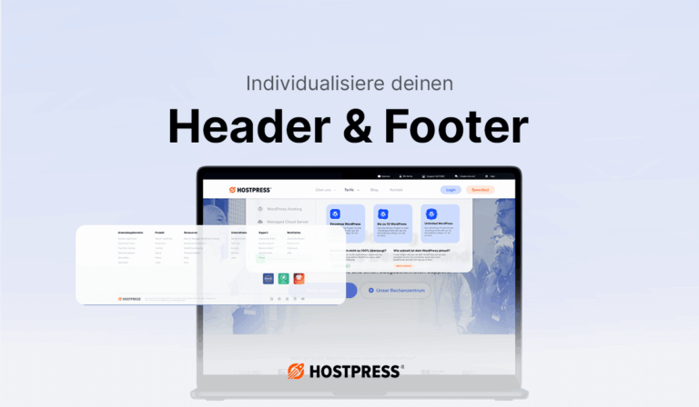 Header und Footer bei WordPress individualisieren – Beitragsgrafik