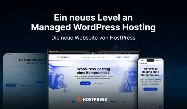 Beitragsgrafik – Die neue Webseite von HostPress – der große Relaunch