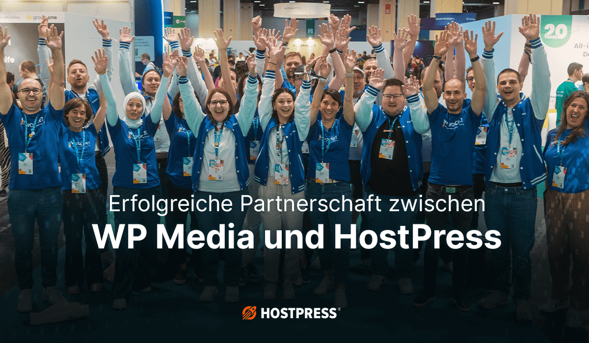 Beitragsgrafik WP Rocket Presseankündigung mit HostPress