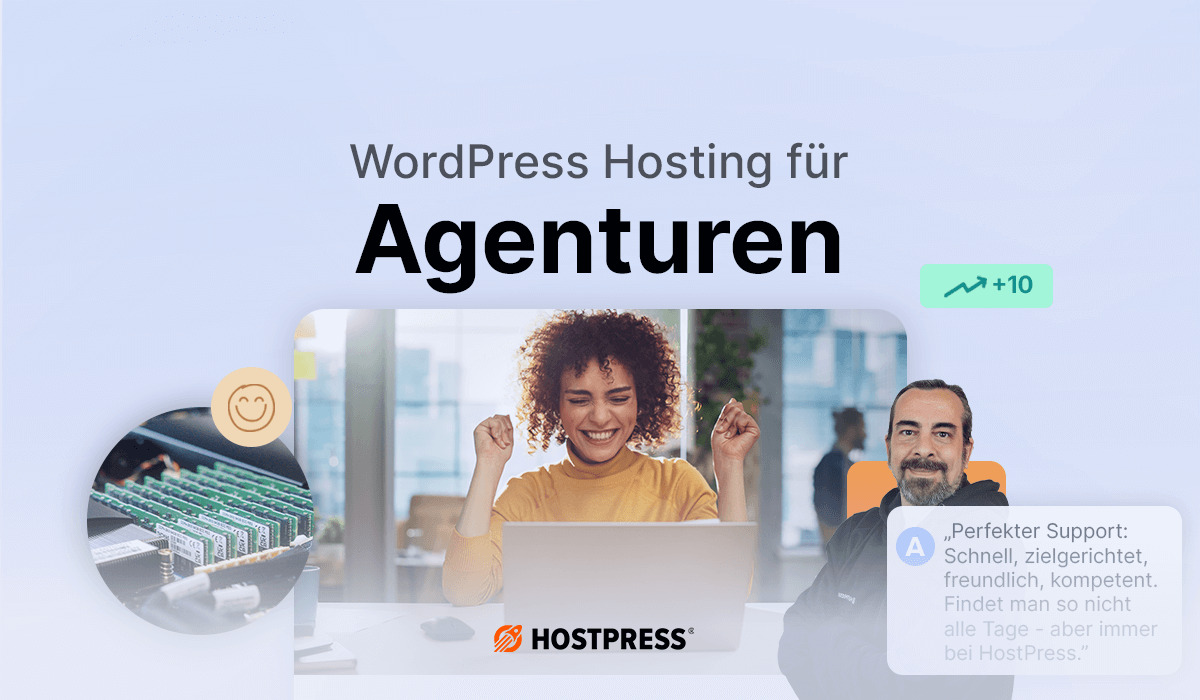 Beitragsgrafik WordPress Hosting für Agenturen