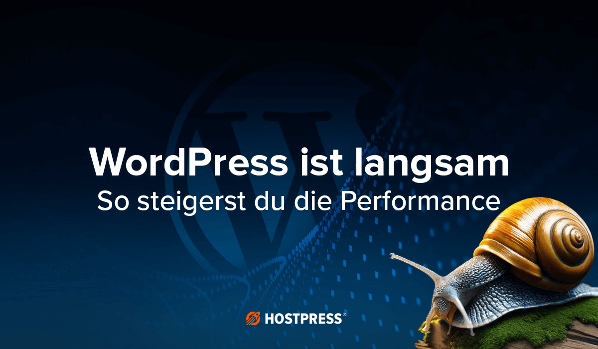 Beitragsgrafk – WordPress ist langsam. So steigerst du deine Performance.