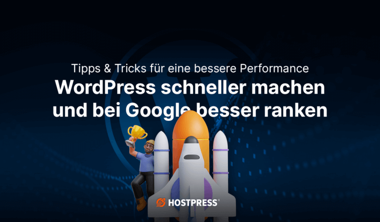 Beitragsgrafik – WordPress schneller machen und bei Google besser ranken.