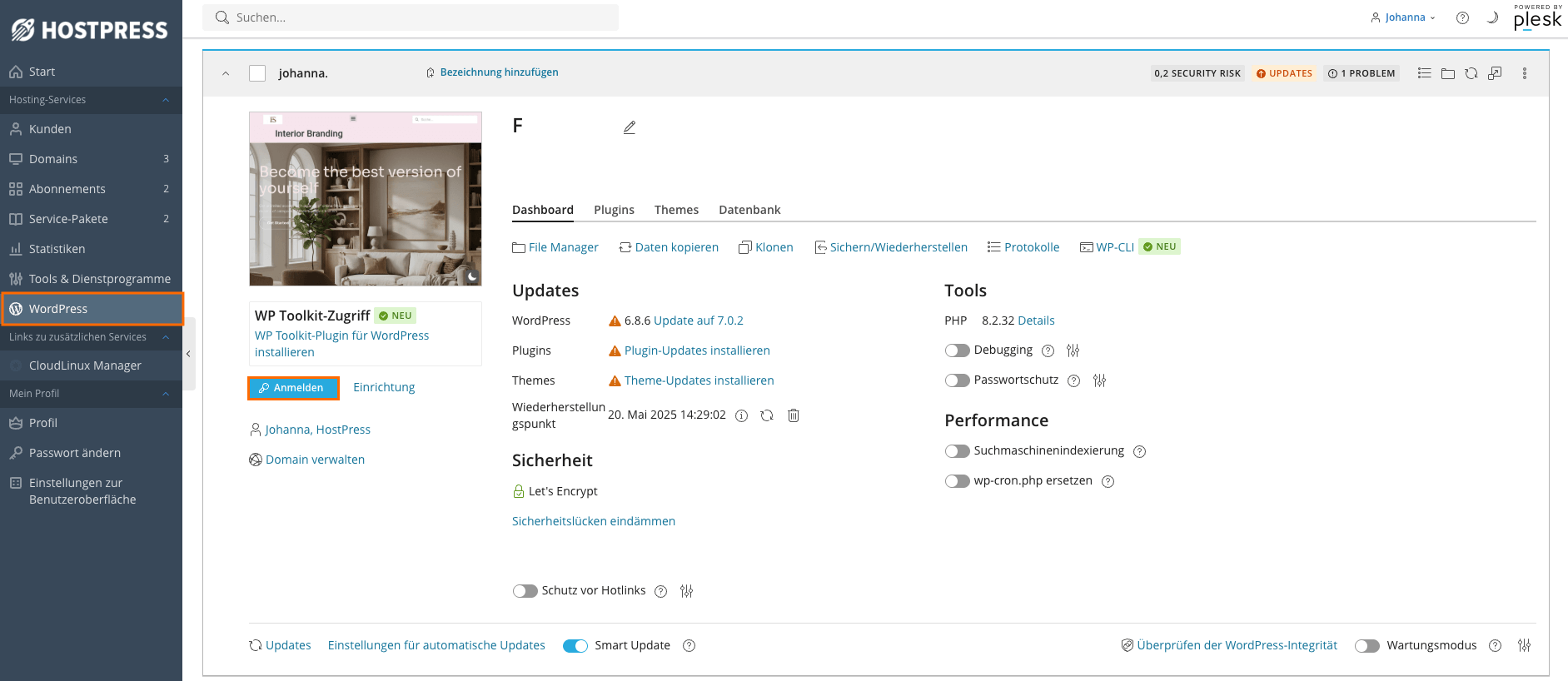One-Click-Login WordPress