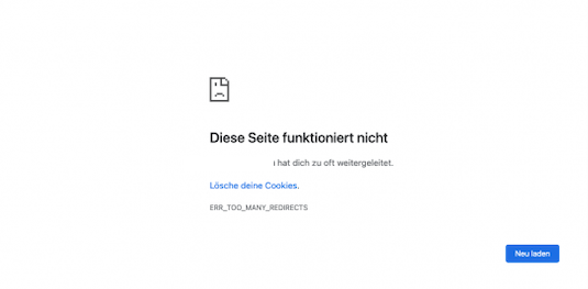 Redirect Fehler beispiel
