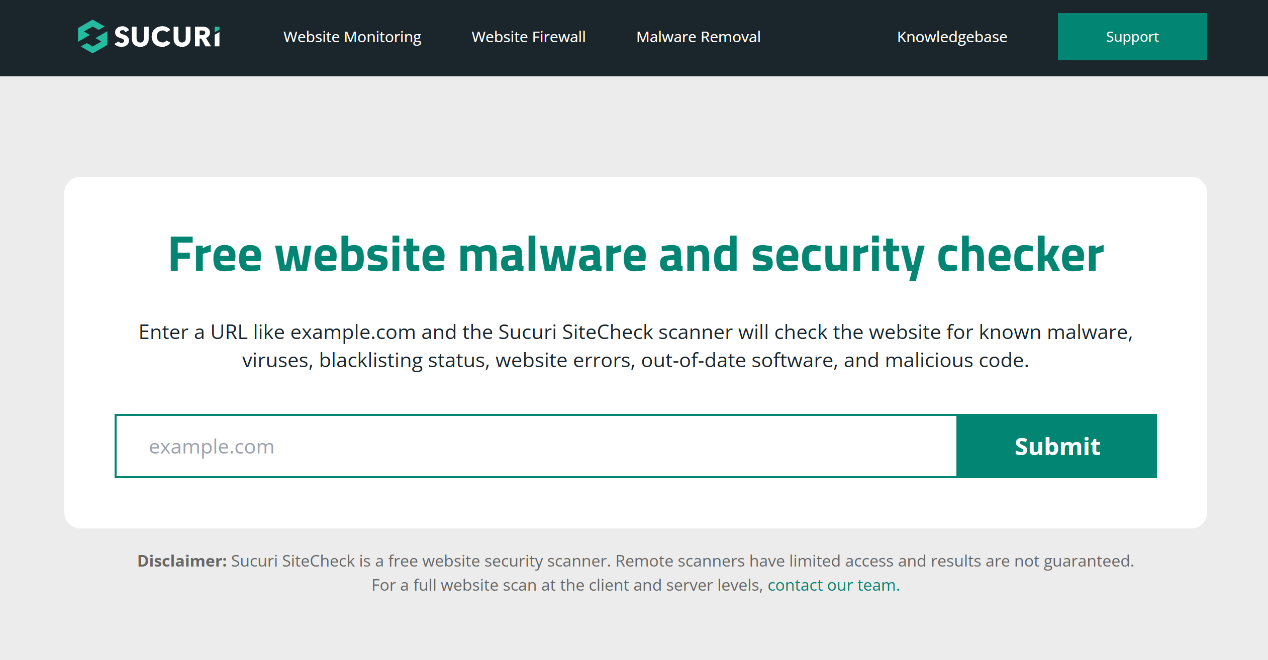 Sucuri SiteCheck