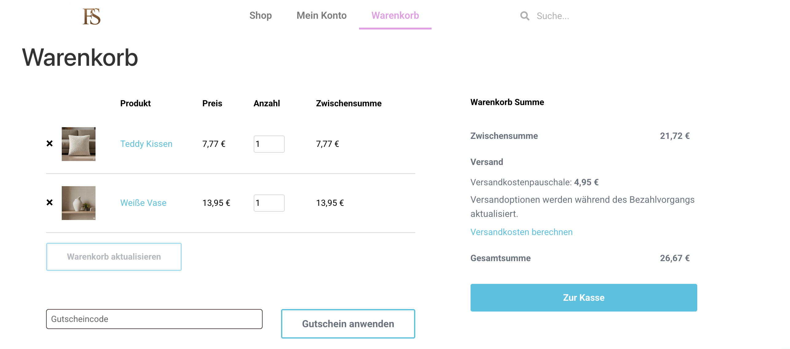 Woo-Warenkorb-Elementor