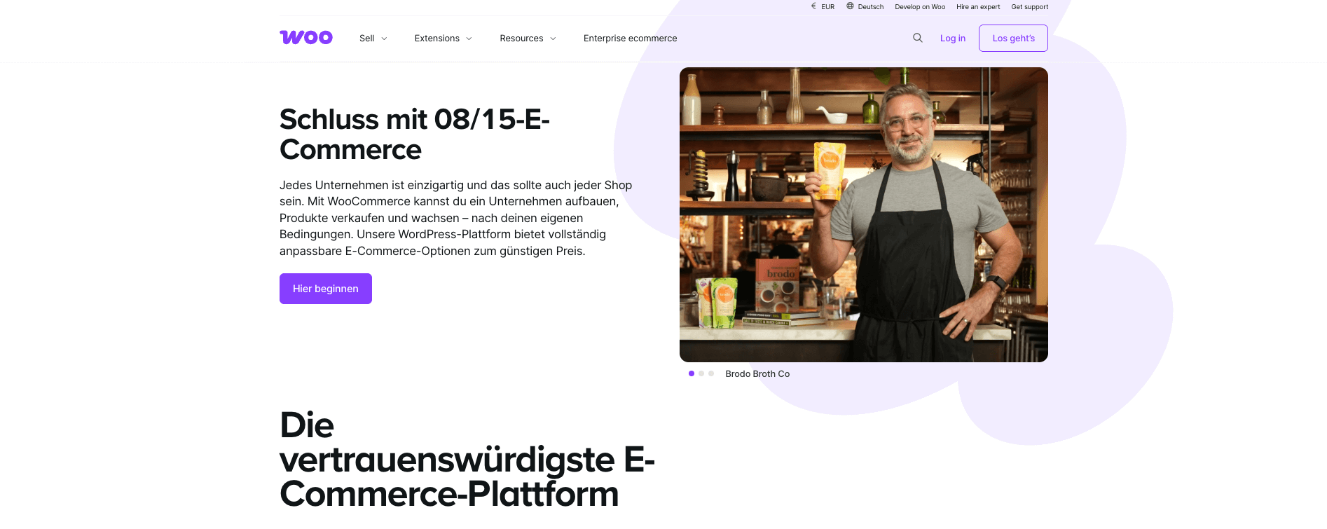 WooCommerce Webseite