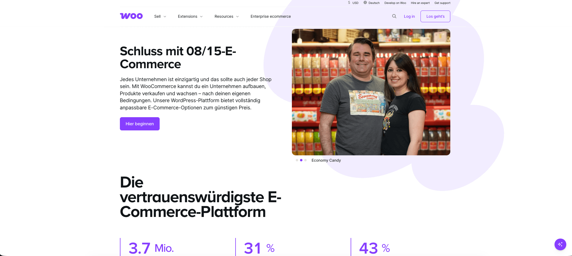 WooCommerce webseite