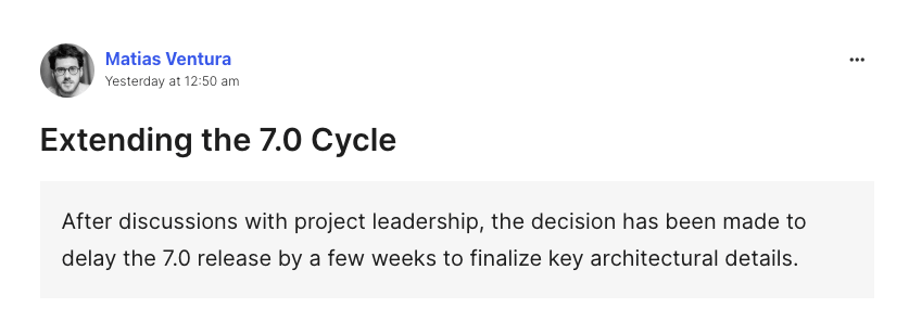 Release Verschiebung WordPress 7.0
