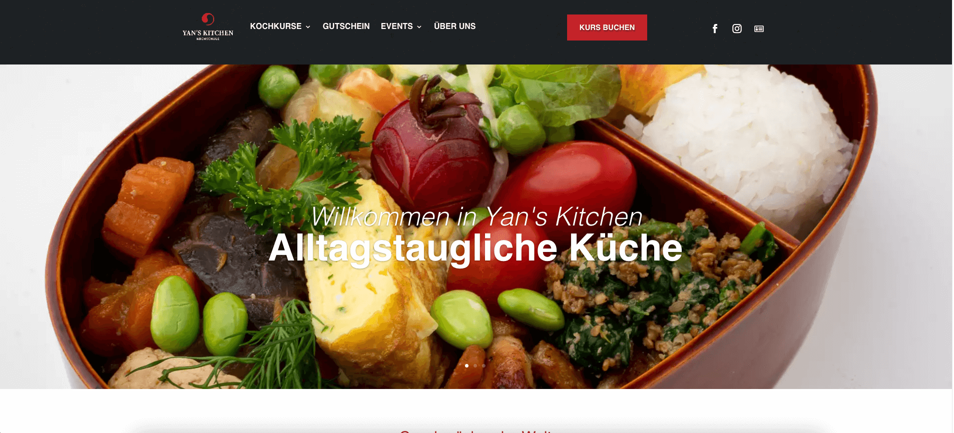 Yans Kitchen Webseite